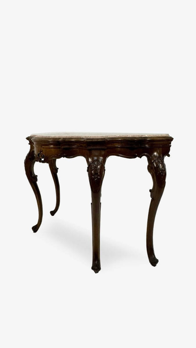 Walnut Console, Veneto, 18th Century-photo-3