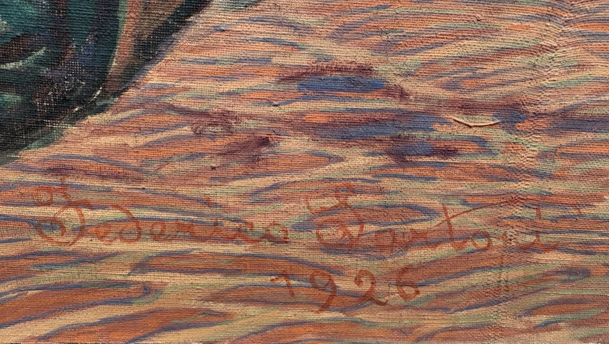 Federico Sartori (milan, 1865–1938)  Michelangelo At Piazza Del Duomo In Pietrasanta, 1926-photo-2