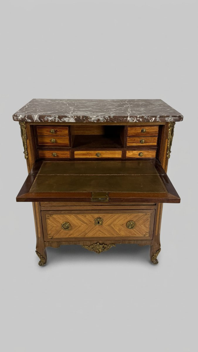 Jean Baptiste Tuart   Chest Of Drawers  – Rosewood-paneled Writing Desk, France, Late 18th Century -photo-2