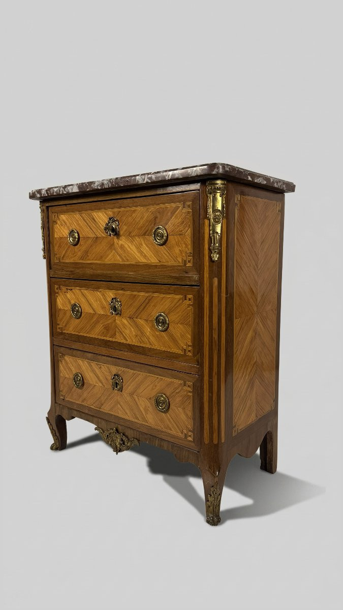Jean Baptiste Tuart   Chest Of Drawers  – Rosewood-paneled Writing Desk, France, Late 18th Century -photo-1