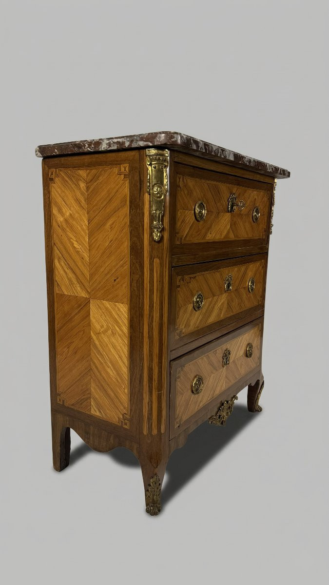 Jean Baptiste Tuart   Chest Of Drawers  – Rosewood-paneled Writing Desk, France, Late 18th Century -photo-2