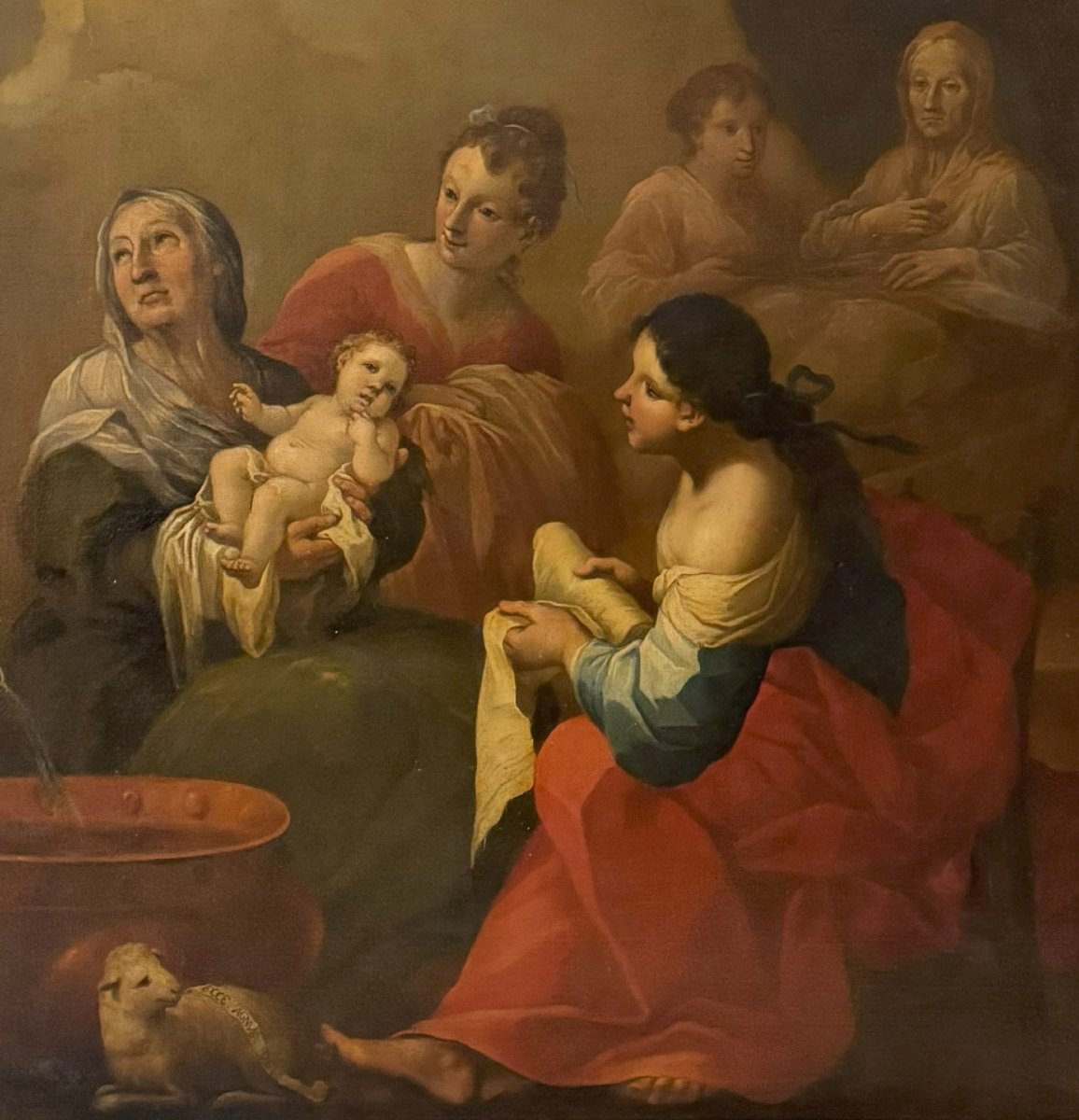 Anonyme, XVIIIe siècle La Naissance de la Vierge, XVIIIe siècle-photo-2