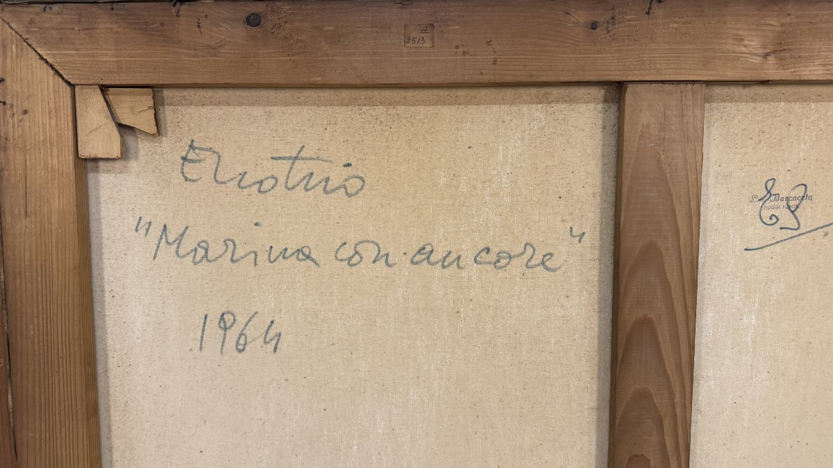 Pugliese Enotrio, Marina avec ancres, 1964-photo-2