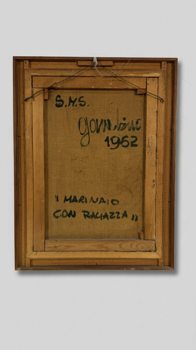 Giuseppe Gambino (1928-1997) « Marin à la jeune fille », 1962-photo-2