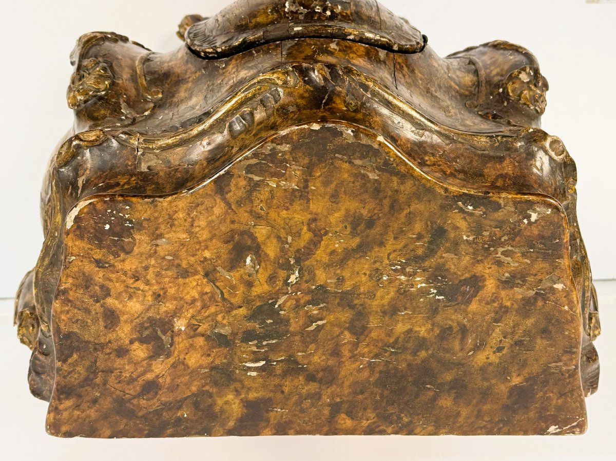 Lacquered Wooden Nightstand, Venice, 19th Century-photo-2