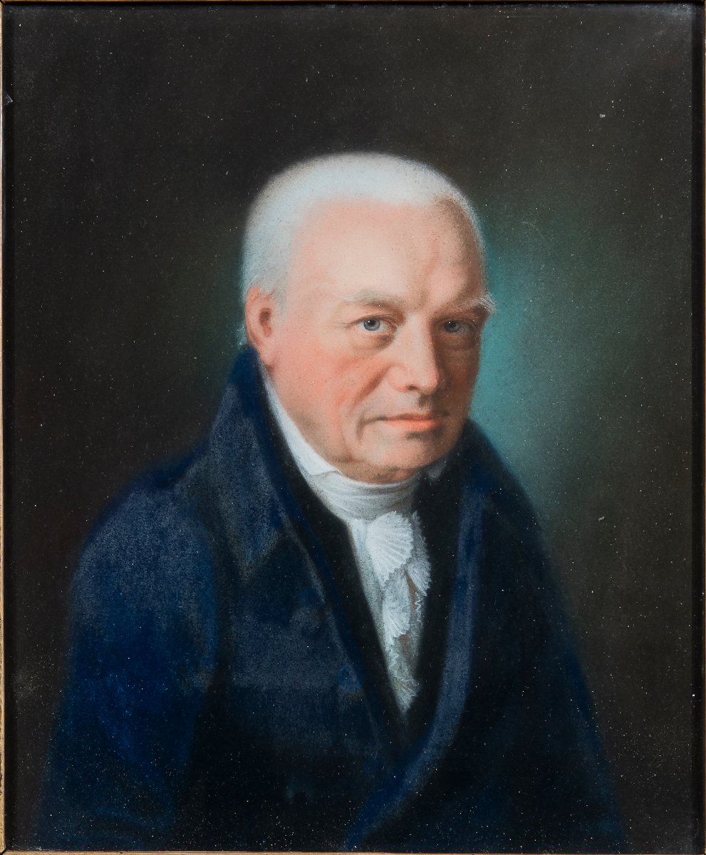Peintre du début du XIXème siècle,  "Portrait de gentilhomme" -photo-2