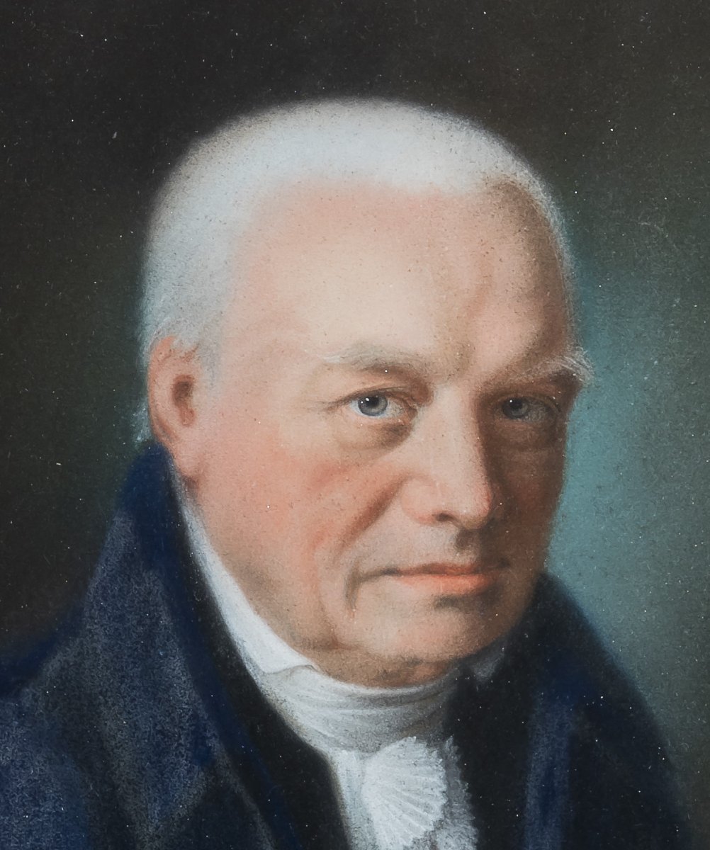 Peintre du début du XIXème siècle,  "Portrait de gentilhomme" -photo-3