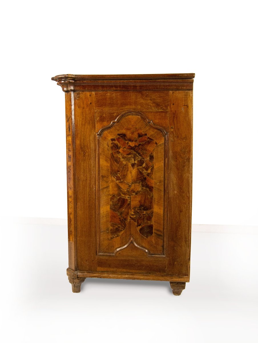 Chest Of Drawers With Walnut And Burl Veneer, Lombardy, Early 18th Century-photo-2