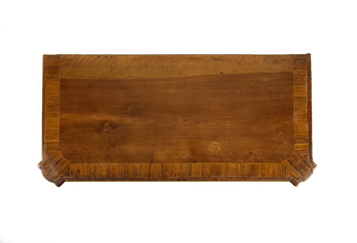 Chest Of Drawers With Walnut And Burl Veneer, Lombardy, Early 18th Century-photo-2