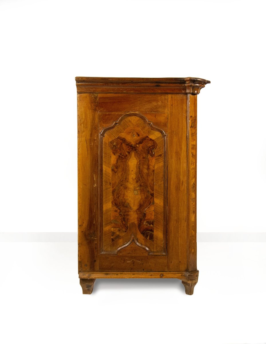 Chest Of Drawers With Walnut And Burl Veneer, Lombardy, Early 18th Century-photo-4