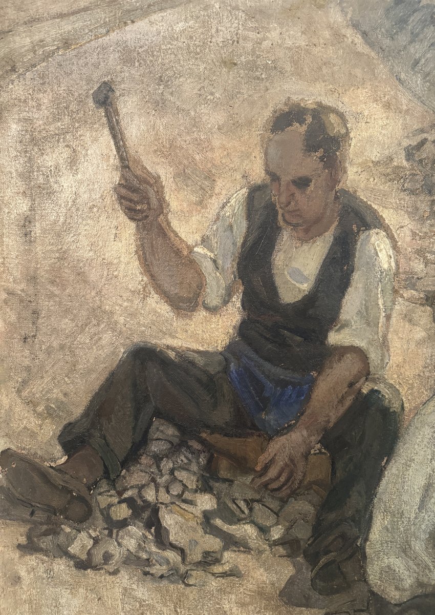 Vittorio Nomellini (genoa, 1901 – Florence, 1965) "workers"-photo-3