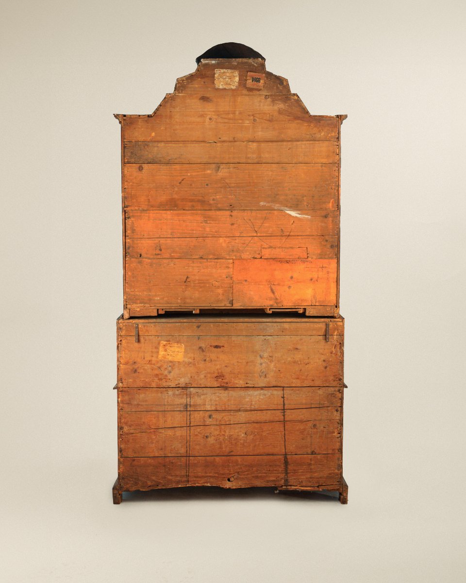 Commode pliante avec ascenseur en placage de caroube, Vénétie du XVIIIe siècle-photo-2