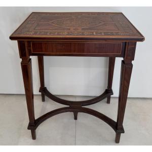 A Walnut And Mixed Wood Inlaid Coffee Table, Lombardy, Late 18th Century