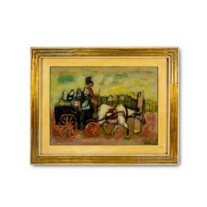 Guido Pajetta (monza, 1898 - Milan, 1987) "the Cart", 1957