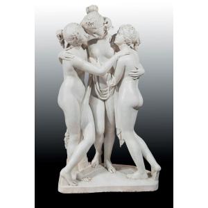 Italian Sculptor Of The Late 19th Century The Three Graces (after Antonio Canova)
