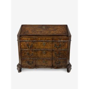 A Walnut Burl Veneered Drop-leaf Chest Of Drawers, Modena, Mid-18th Century