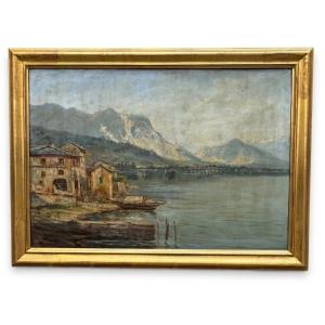 Adolfo Molaroli (1862–?)  View Of A Lake