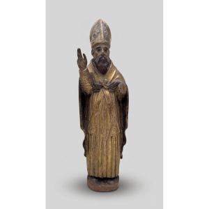 Sculpteur du XVIIe siècle, Saint évêque bénissant