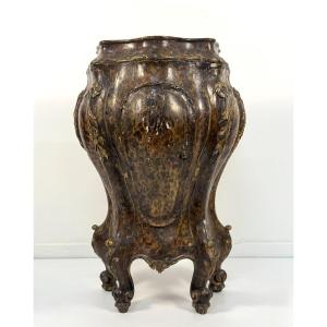 Table de chevet en bois laqué, Venise, XIXe siècle