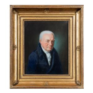 Peintre du début du XIXème siècle, "Portrait de gentilhomme"