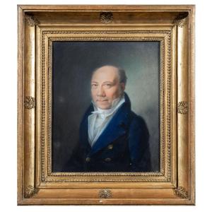 Peintre du début du XIXème siècle, "Portrait de gentilhomme"