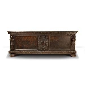 Walnut And Burl Chest, 17th Century