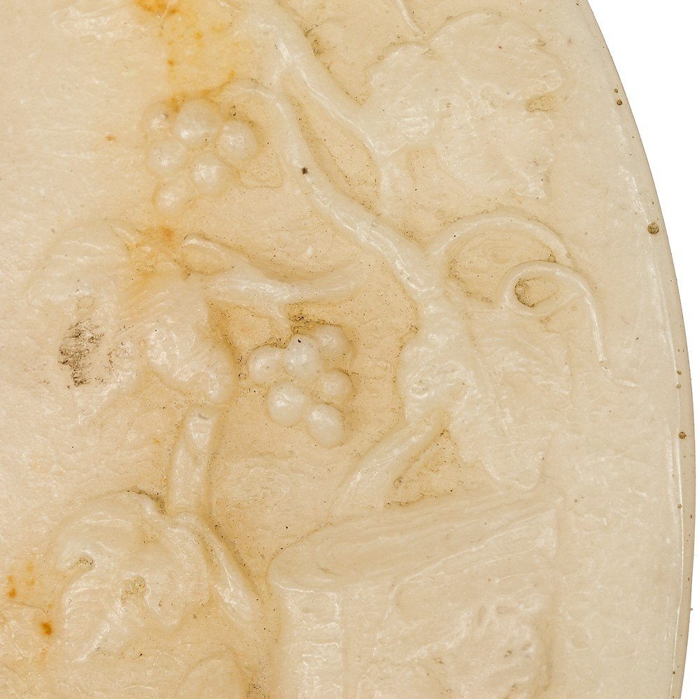 Pair Of Alabaster Marble Roundels Depicting Mythological Scenes. Period: Late 18th/early 19th C-photo-6