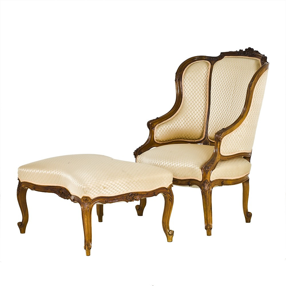 Louis XV Chaise Longue Armchair