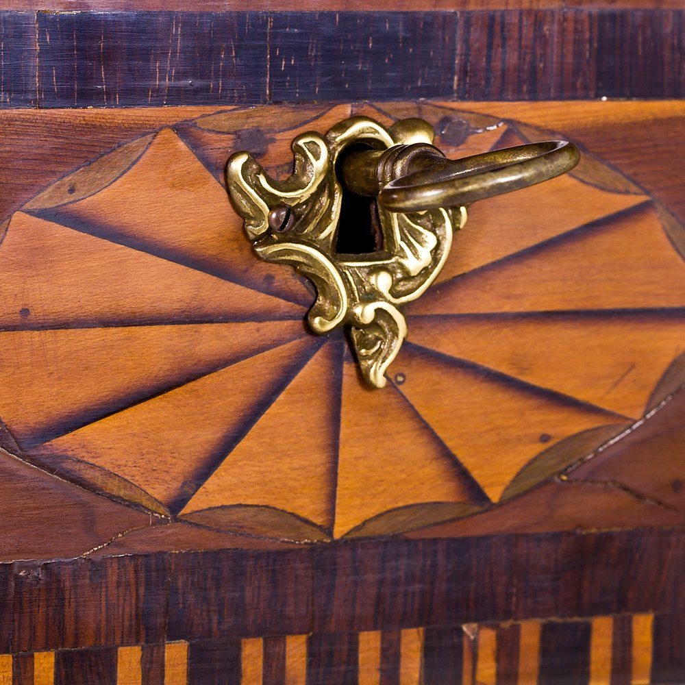 Small Walnut Veneered Writing Desk-photo-5