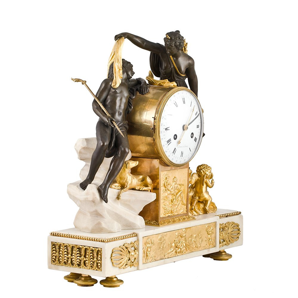 Pendule de table Louis XVI, cadran signé « Drouot à Paris »-photo-3