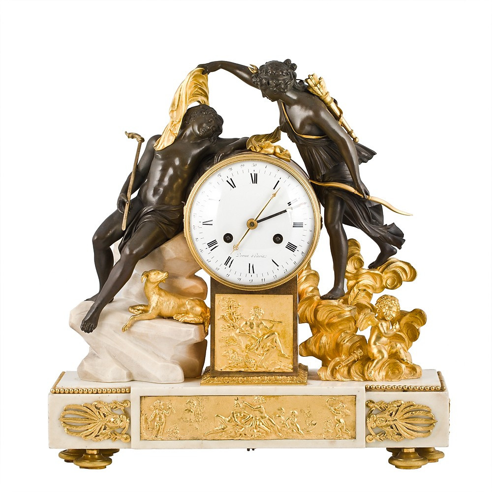 Pendule de table Louis XVI, cadran signé « Drouot à Paris »