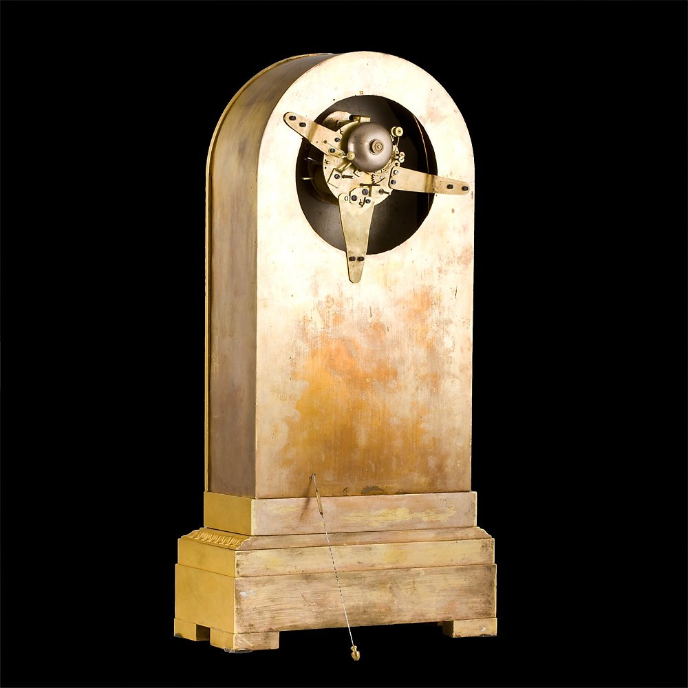 Escape-window Clock With Painted Porcelain Plaque Depicting The Duchess Of Berry-photo-4