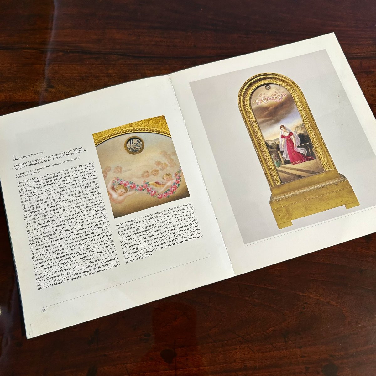 Escape-window Clock With Painted Porcelain Plaque Depicting The Duchess Of Berry-photo-6