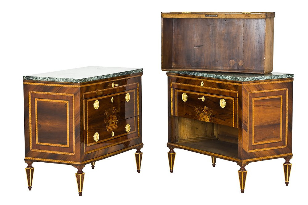 Pair Of Maggiolini School Chests Of Drawers-photo-4