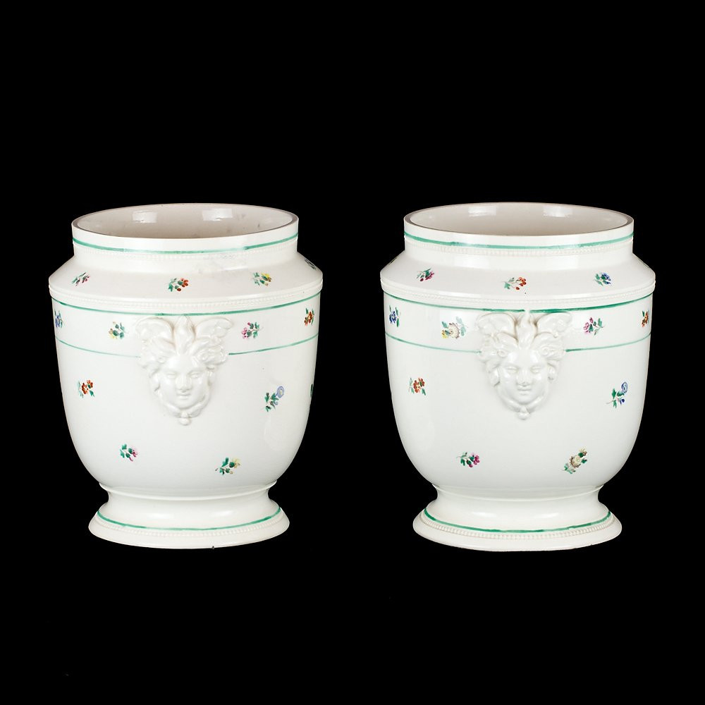 Paire de vases napolitains en faïence-photo-2