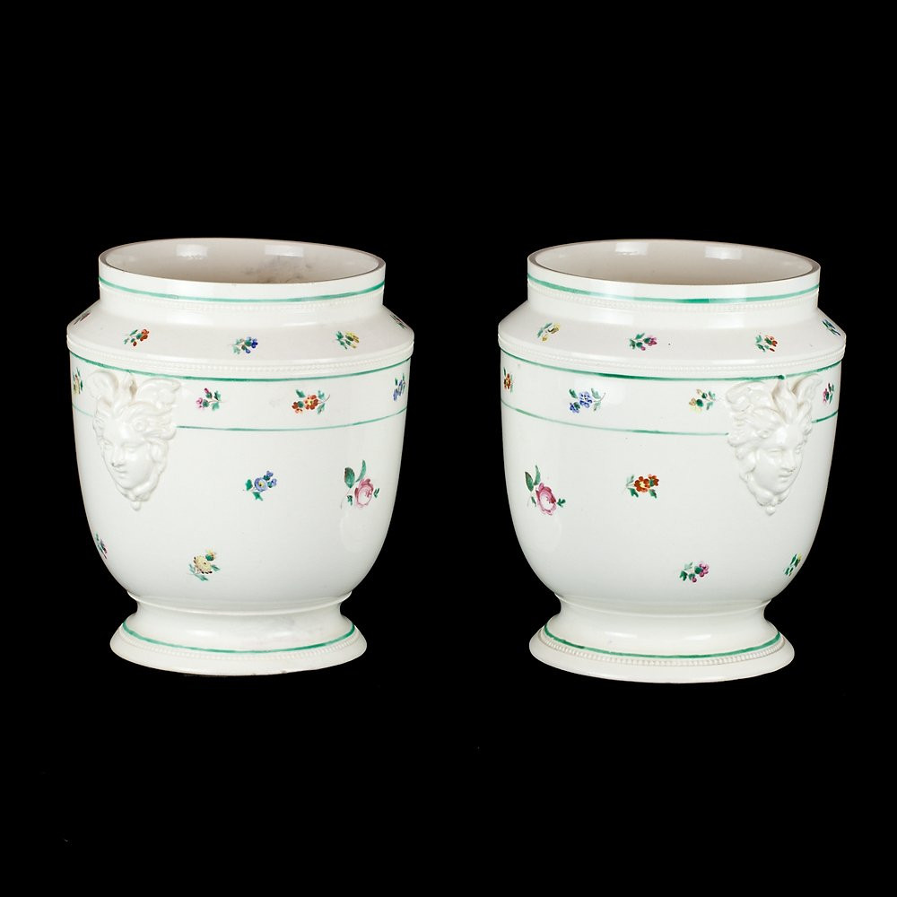 Paire de vases napolitains en faïence-photo-1