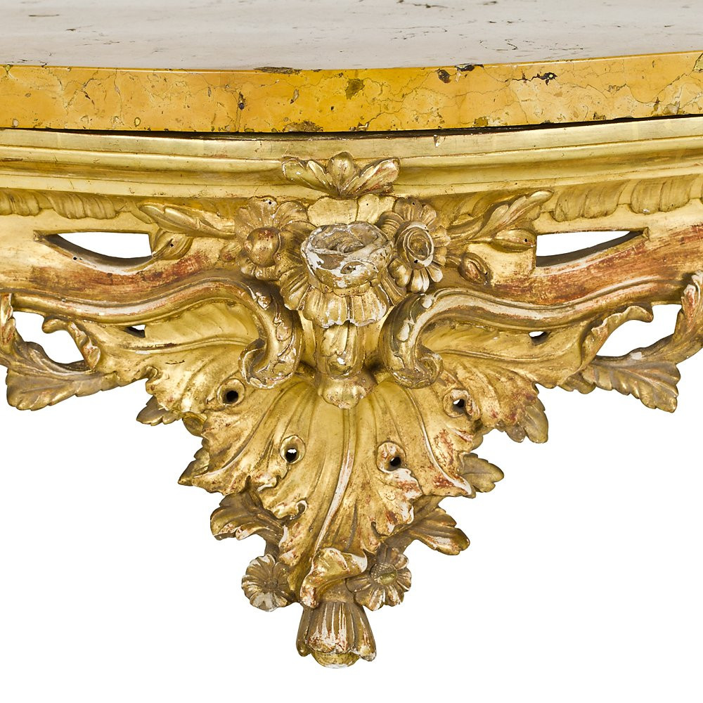 Console Louis XV avec miroir-photo-4