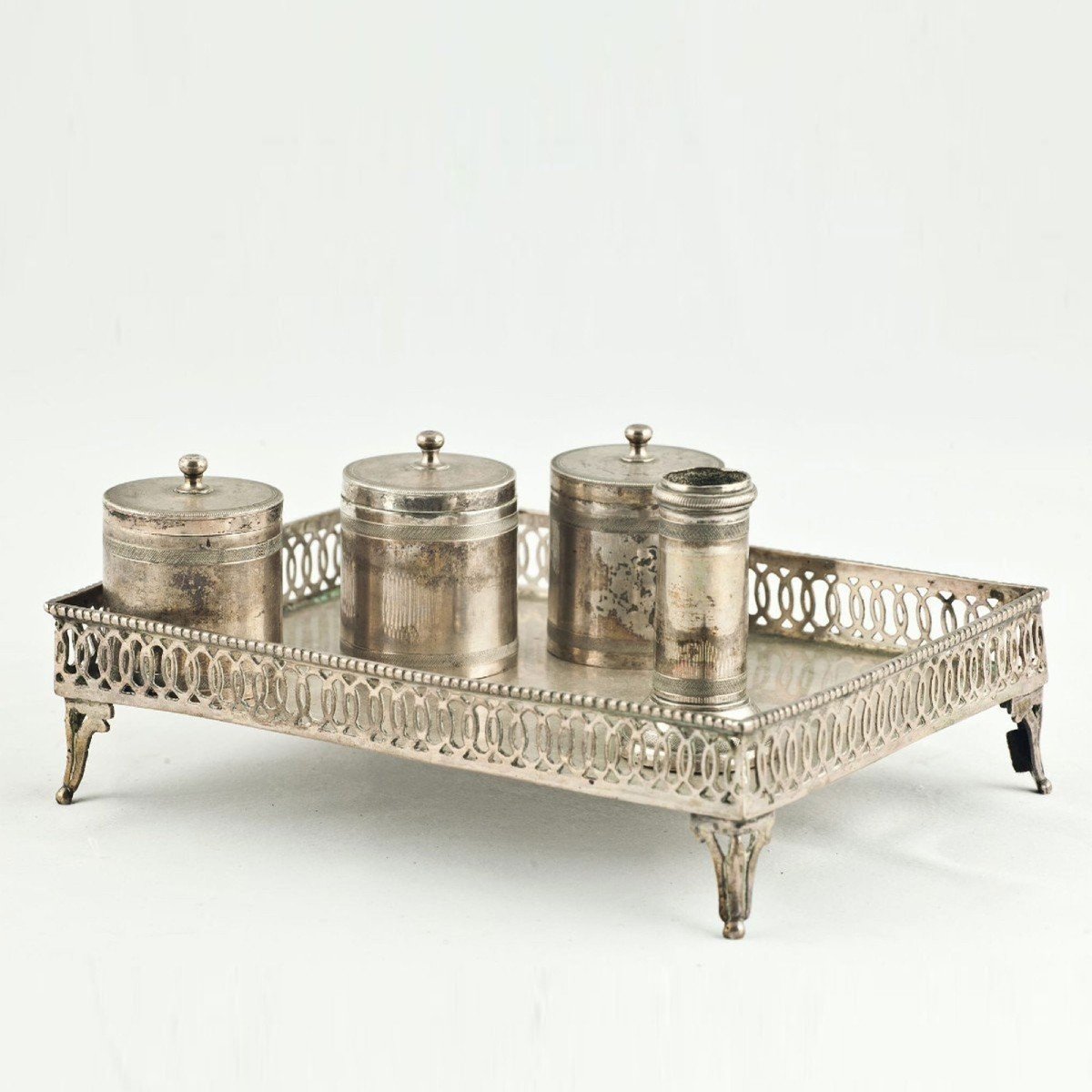 Neapolitan Silver Inkwell