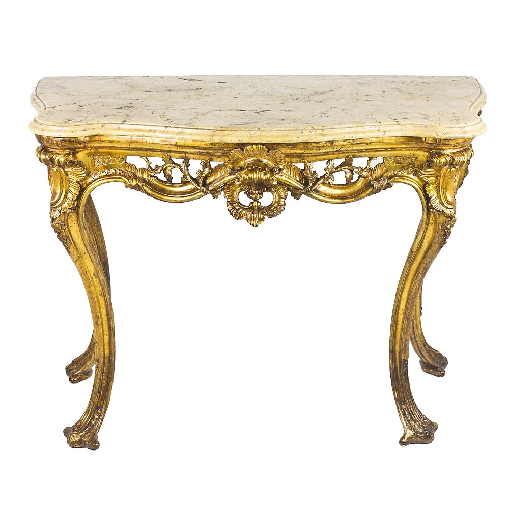 Paire de consoles Louis XV de Naples-photo-3