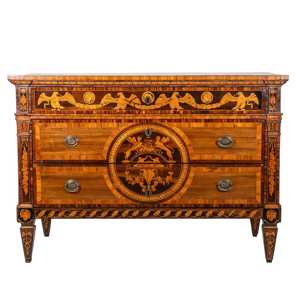 Extremely Rare Lombard Chest Of Drawers-photo-2
