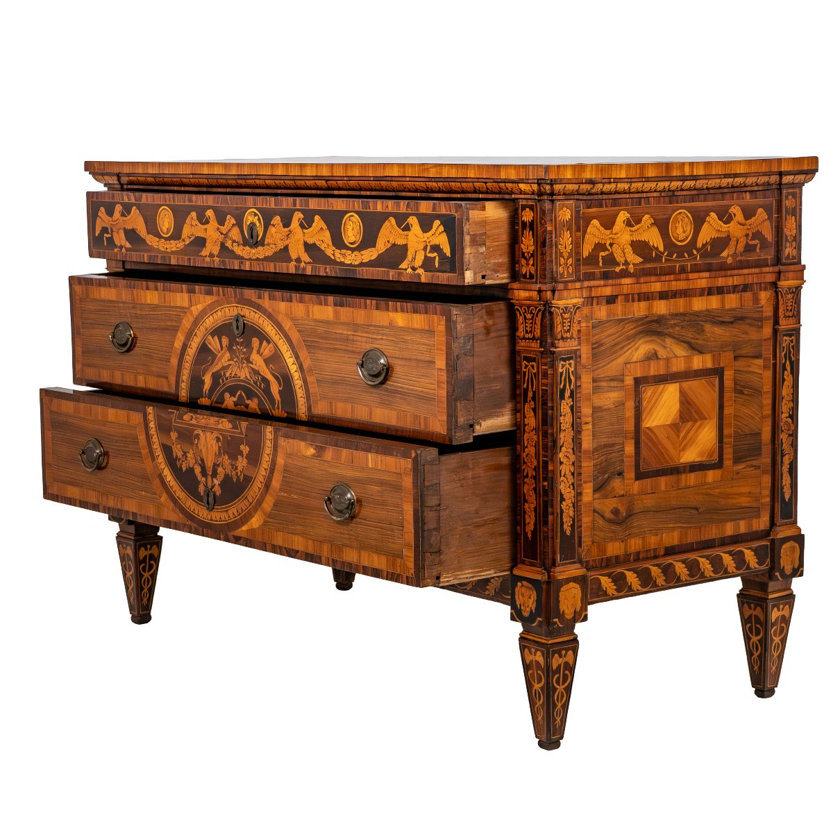 Extremely Rare Lombard Chest Of Drawers-photo-3