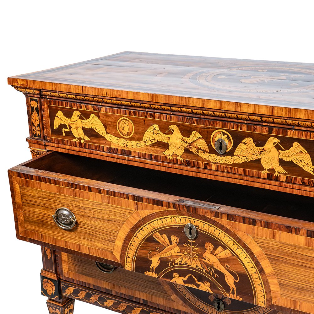 Extremely Rare Lombard Chest Of Drawers-photo-2