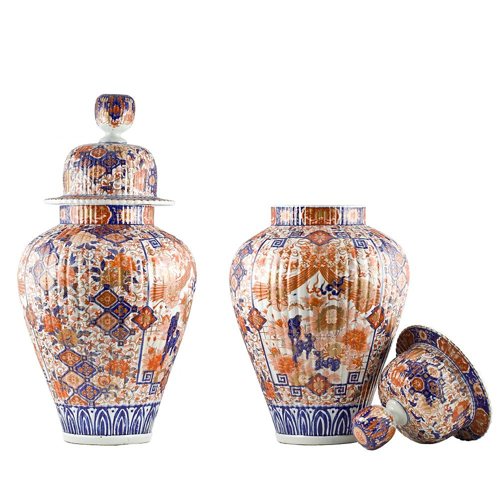 Pair Of Imari Vases - Japan-photo-2