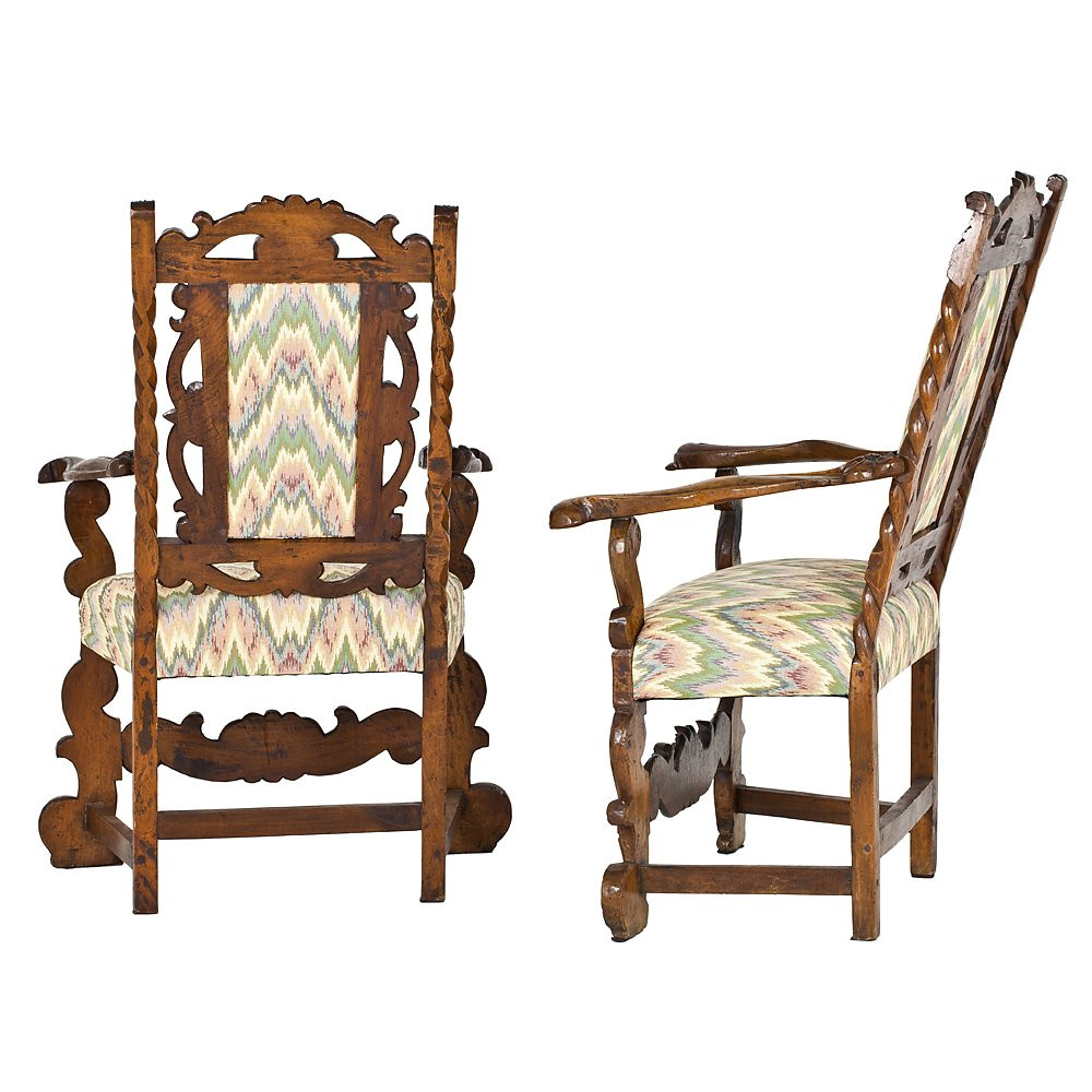 Paire de fauteuils Louis XIII-photo-2