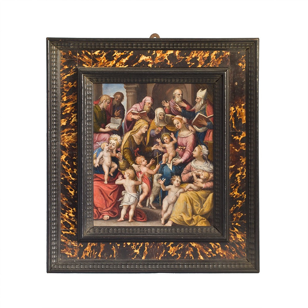 Tableau représentant la « Vierge à l'Enfant entouré de saints »