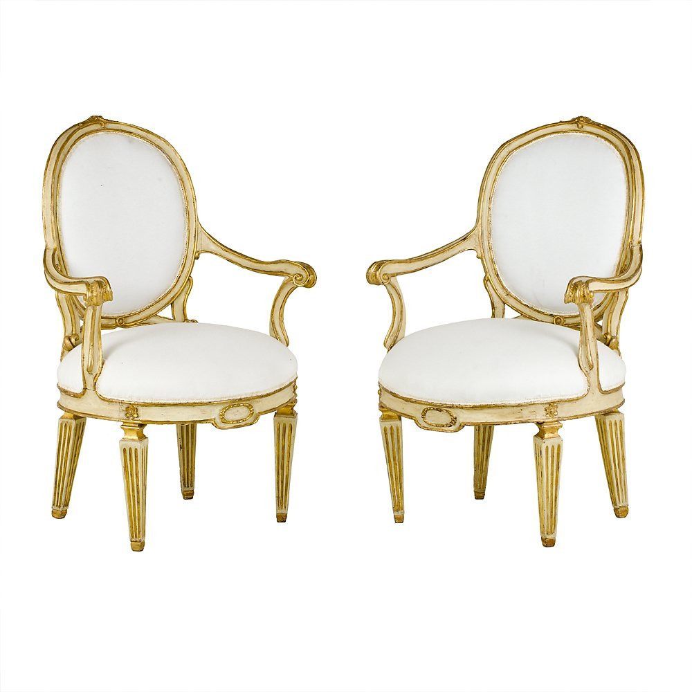 Paire de fauteuils Louis XVI-photo-2