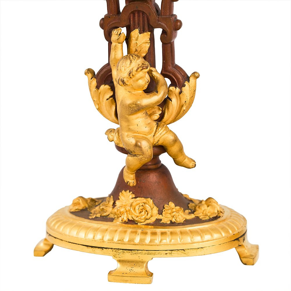 Paire de coupes en cristal en forme de corne d'abondance-photo-3