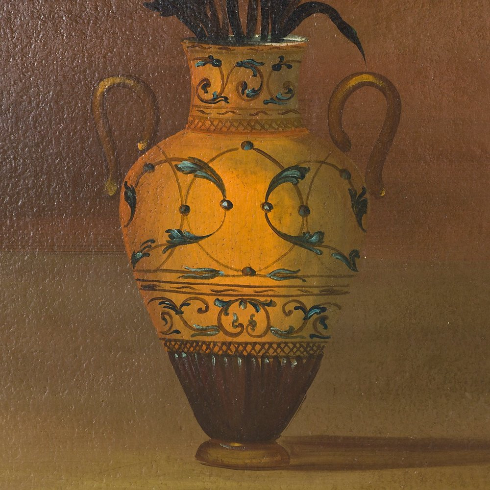 Paire de tableaux représentant deux natures mortes-photo-4