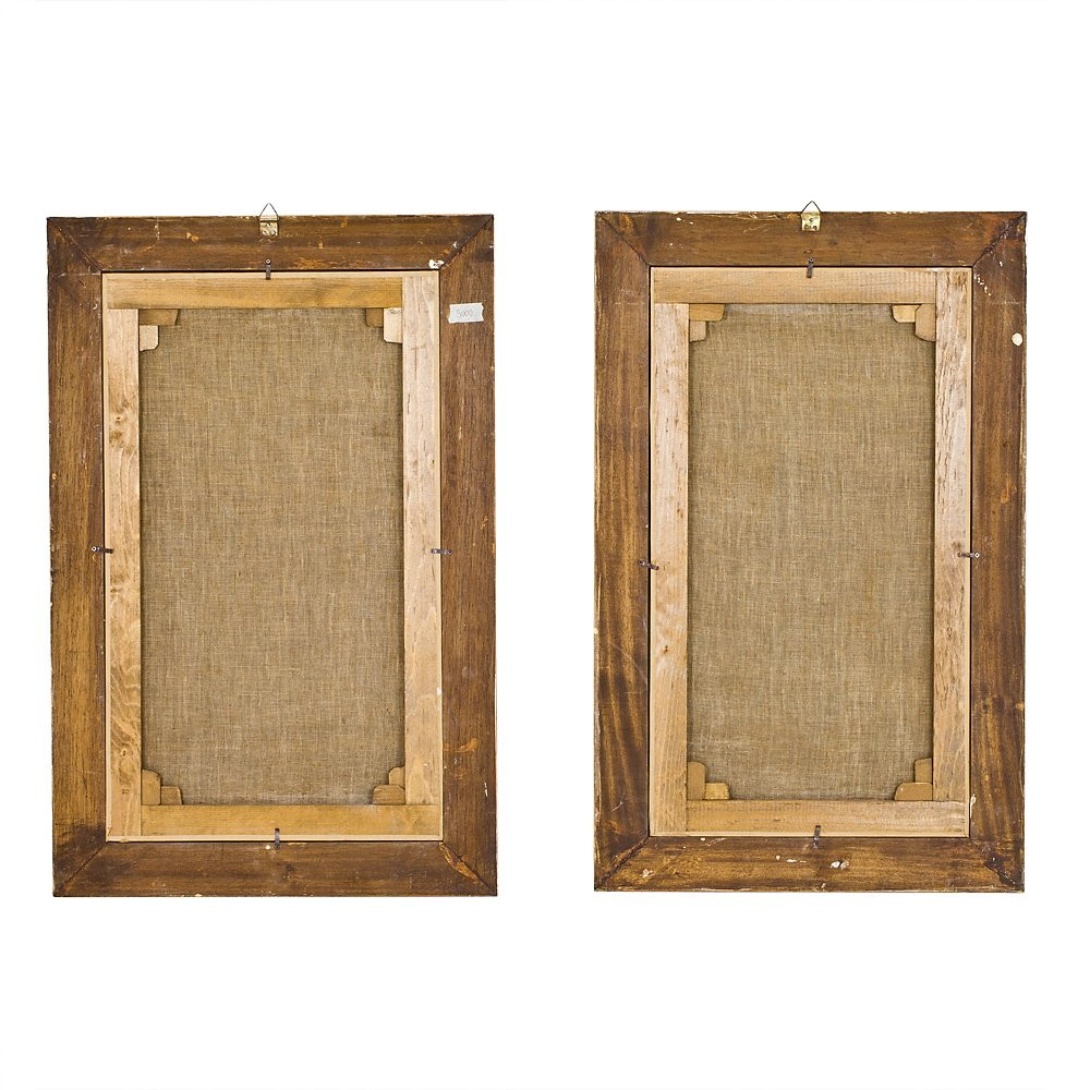 Paire de tableaux représentant deux natures mortes-photo-2