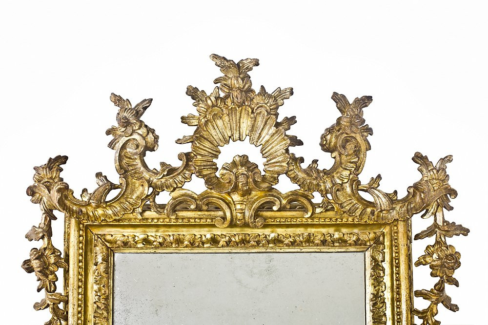 Paire de miroirs Louis XV de Naples-photo-4